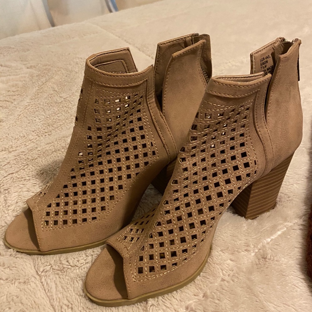 open toed heels